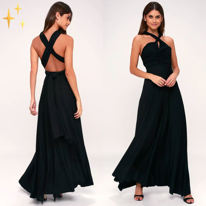 Abito avvolgente da donna con design multiway Elegante