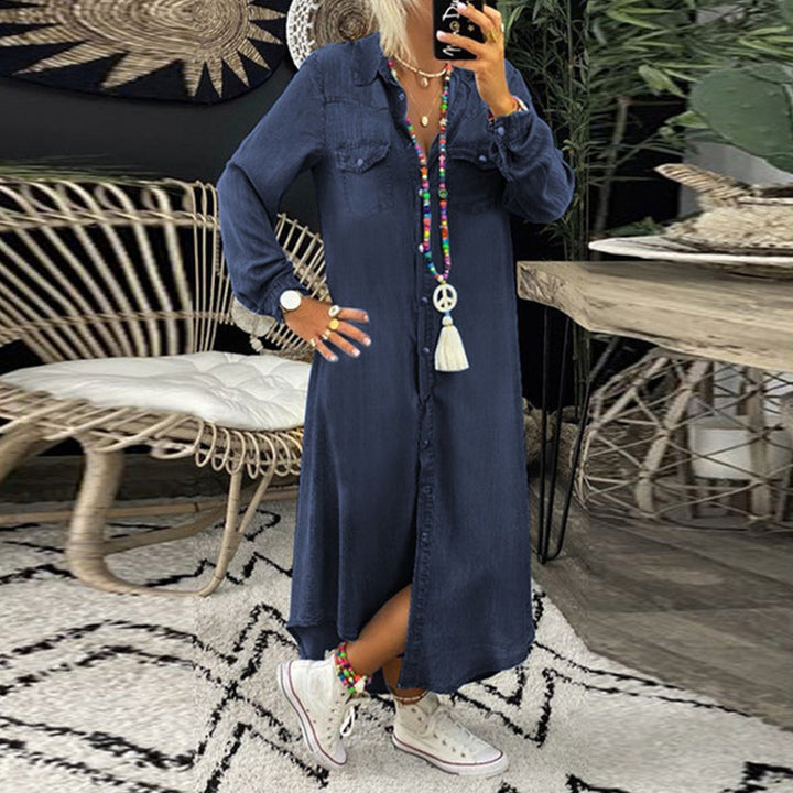 Abito camicia da donna in stile rilassato