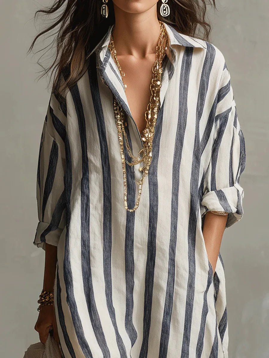 Abito camicia lungo da donna per le giornate estive