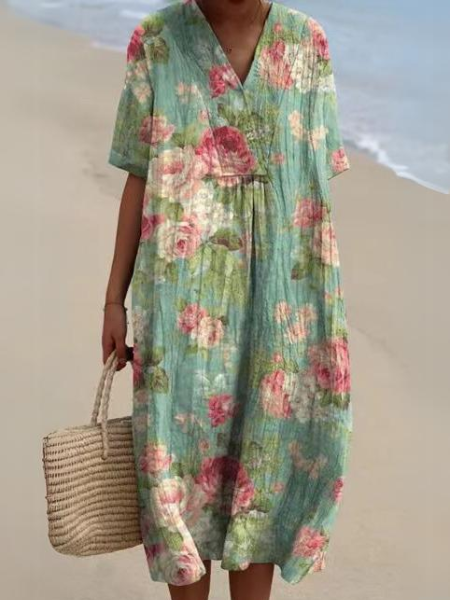 Abito midi da donna per giornate estive