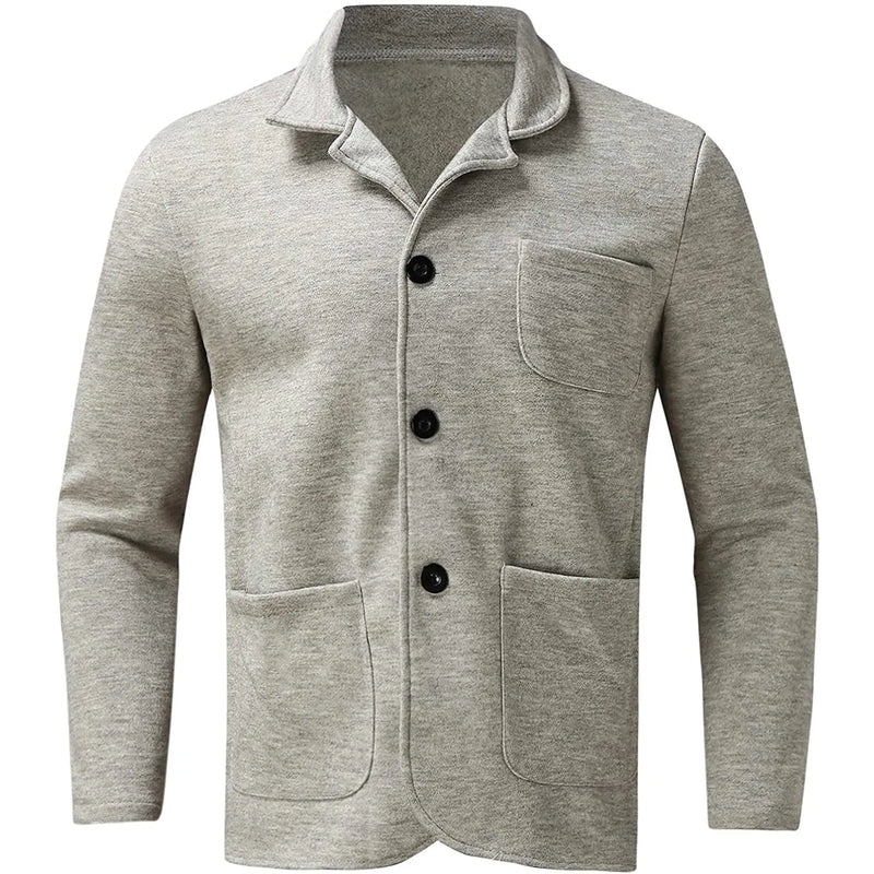 Lässiger Herrenblazer mit aufgesetzten Taschen für jeden Anlass