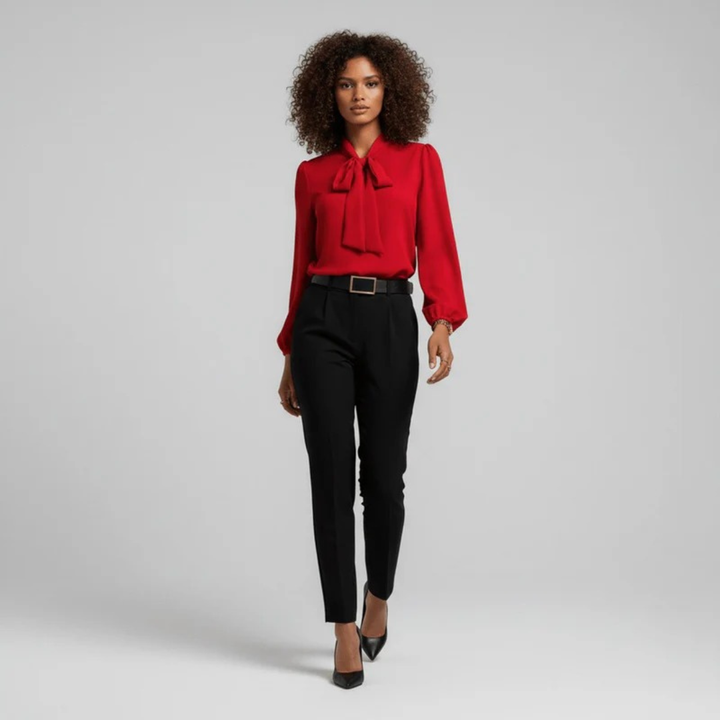 Blusa Donna Elegante con Fiocco