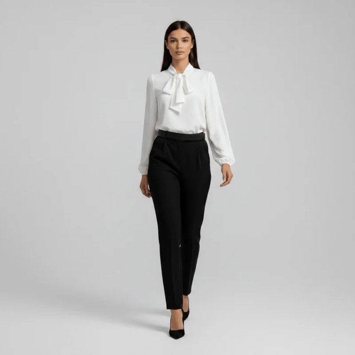 Blusa Donna Elegante con Fiocco