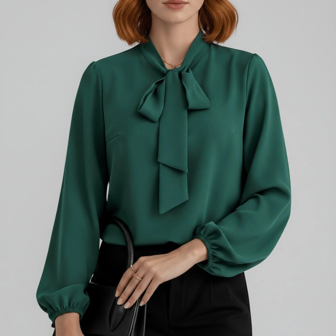 Blusa Donna Elegante con Fiocco