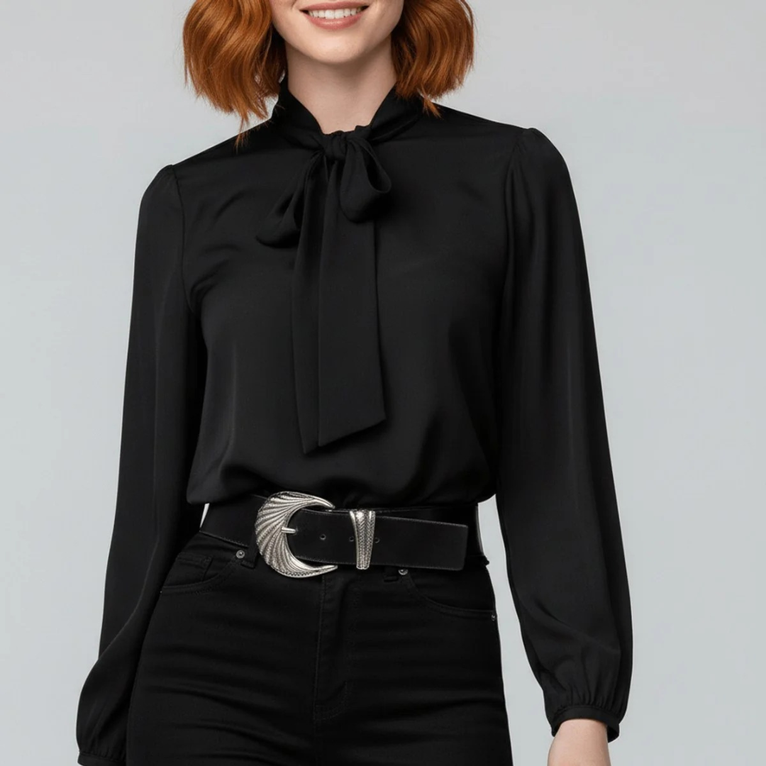 Blusa Donna Elegante con Fiocco