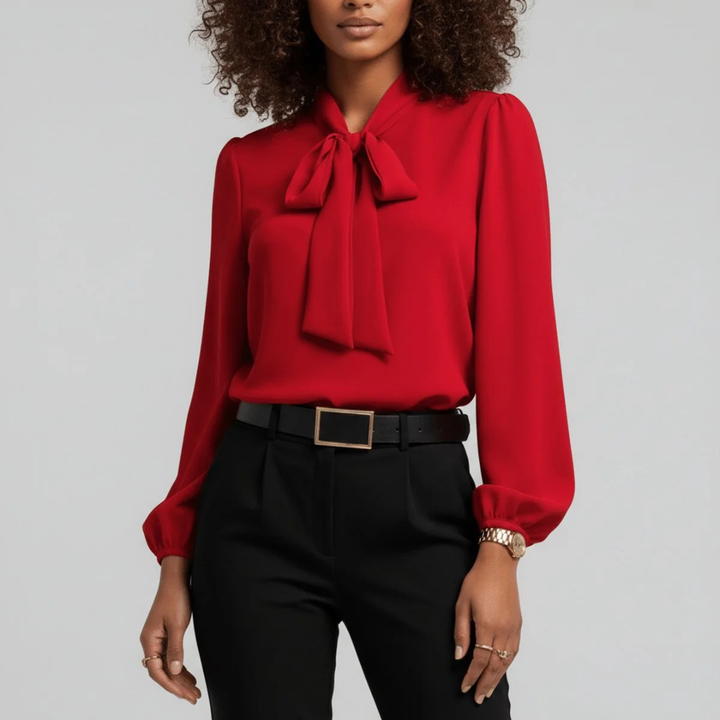 Blusa Donna Elegante con Fiocco
