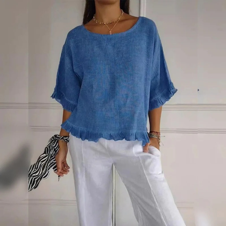 Blusa Donna dal Taglio Fluido per Occasioni Quotidiane