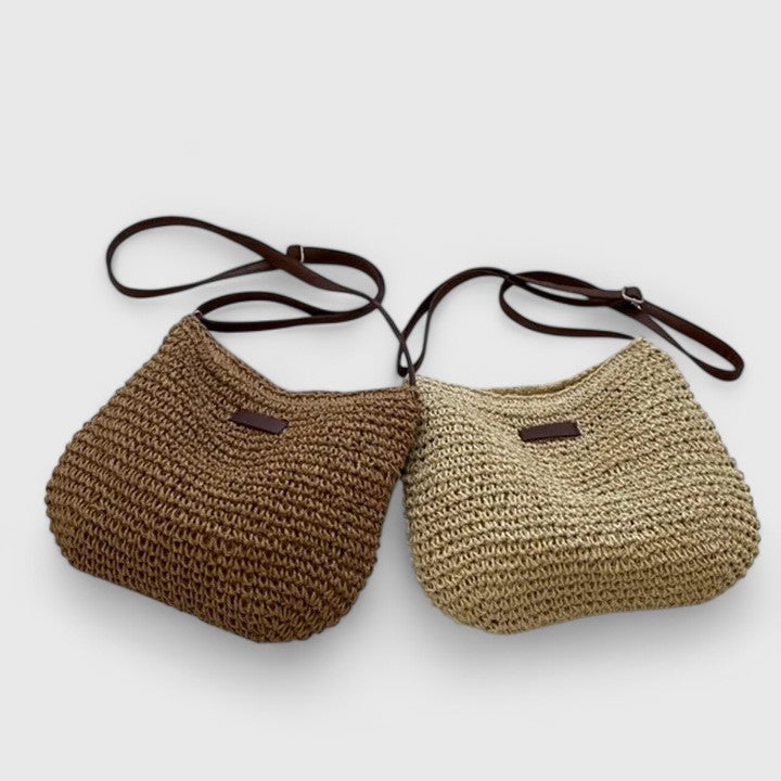 Borsa a spalla da donna intrecciata in stile estivo