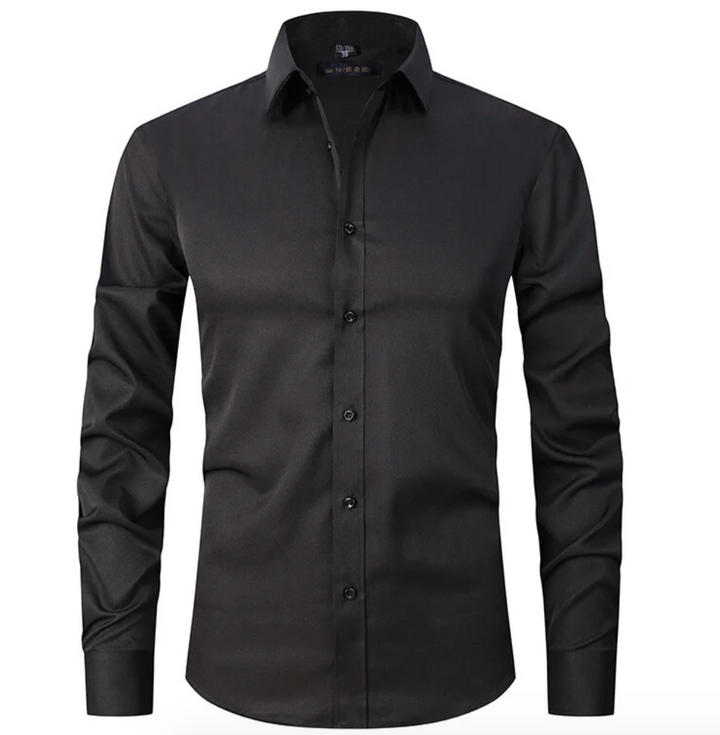 Camicia elasticizzata da uomo a maniche lunghe per uso quotidiano