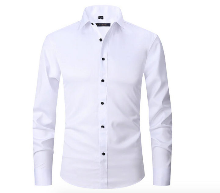 Camicia elasticizzata da uomo a maniche lunghe per uso quotidiano