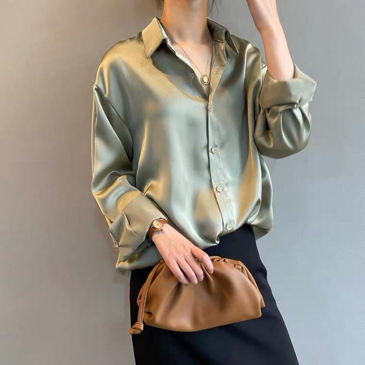 Camicia elegante da donna a maniche lunghe per uso quotidiano