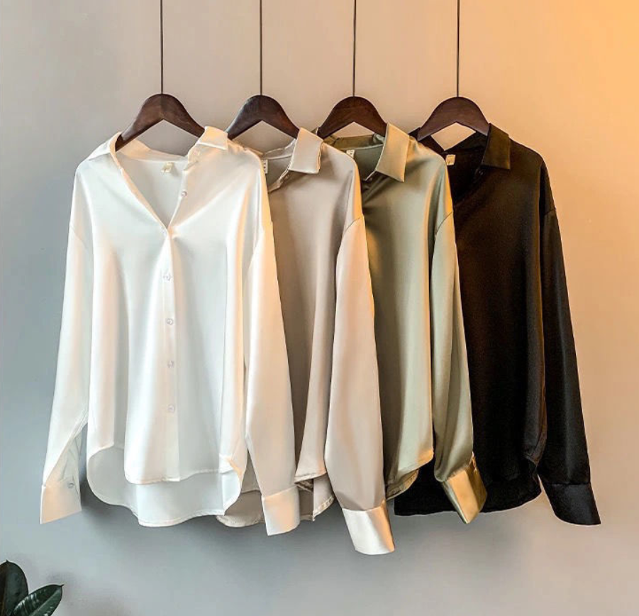 Camicia elegante da donna a maniche lunghe per uso quotidiano