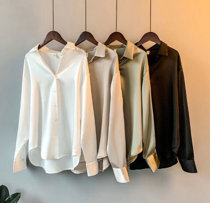 Camicia elegante da donna a maniche lunghe per uso quotidiano