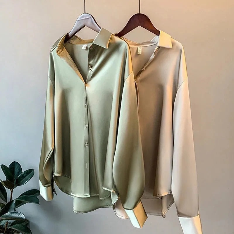 Camicia elegante da donna a maniche lunghe per uso quotidiano