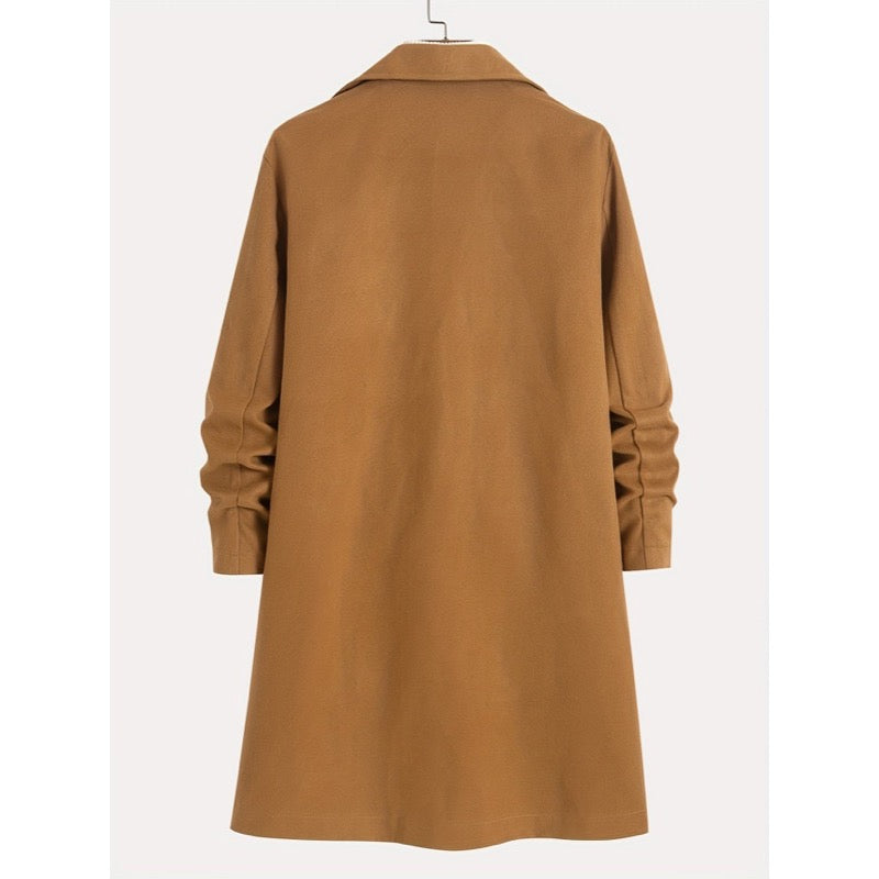 Cappotto lungo da uomo sartoriale con revers – dettaglio 2
