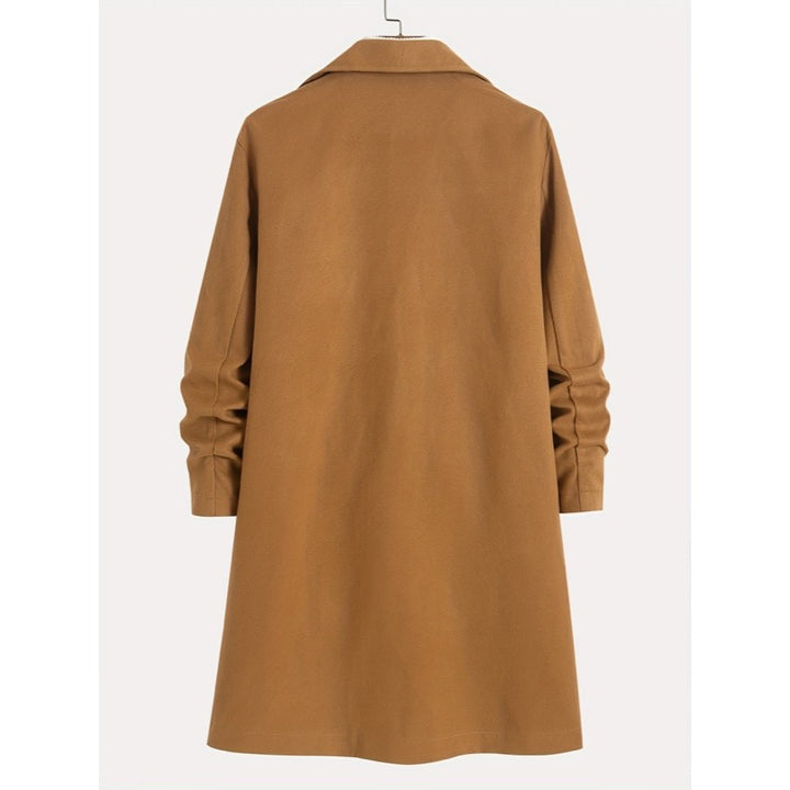 Cappotto lungo da uomo sartoriale con revers – dettaglio 2