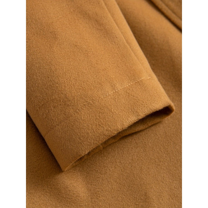 Cappotto lungo da uomo sartoriale con revers – dettaglio 5