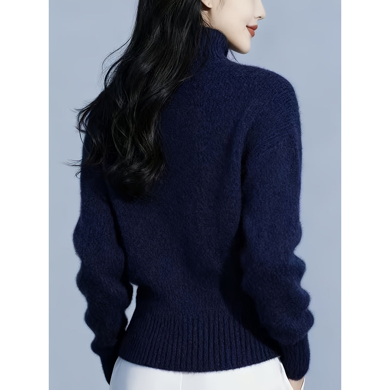 Cardigan da donna blu navy – vista posteriore