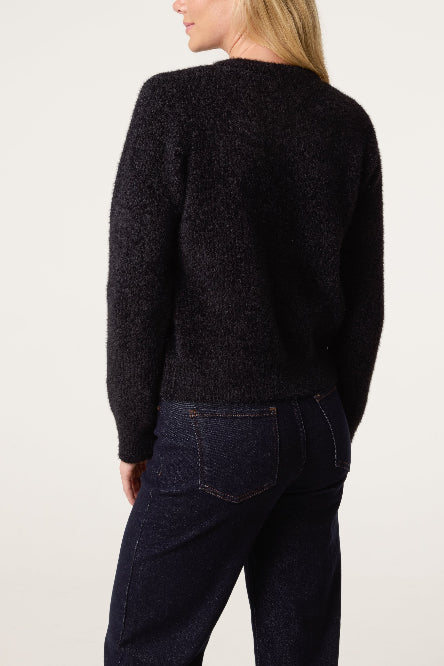 Cardigan Donna Girocollo Elegante per Giornate Fresche Autunnali