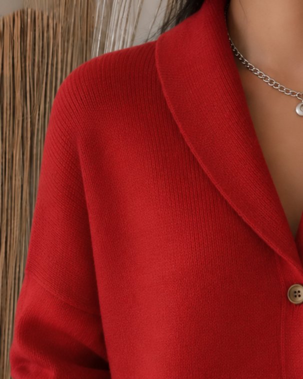 Cardigan Donna con Colletto per Giornate Fresche