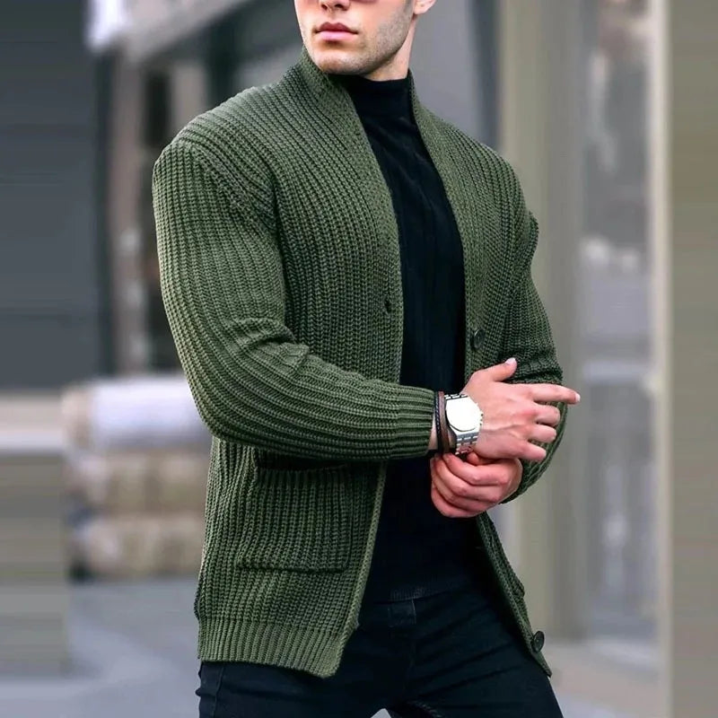 Cardigan Uomo Lavorato a Maglia