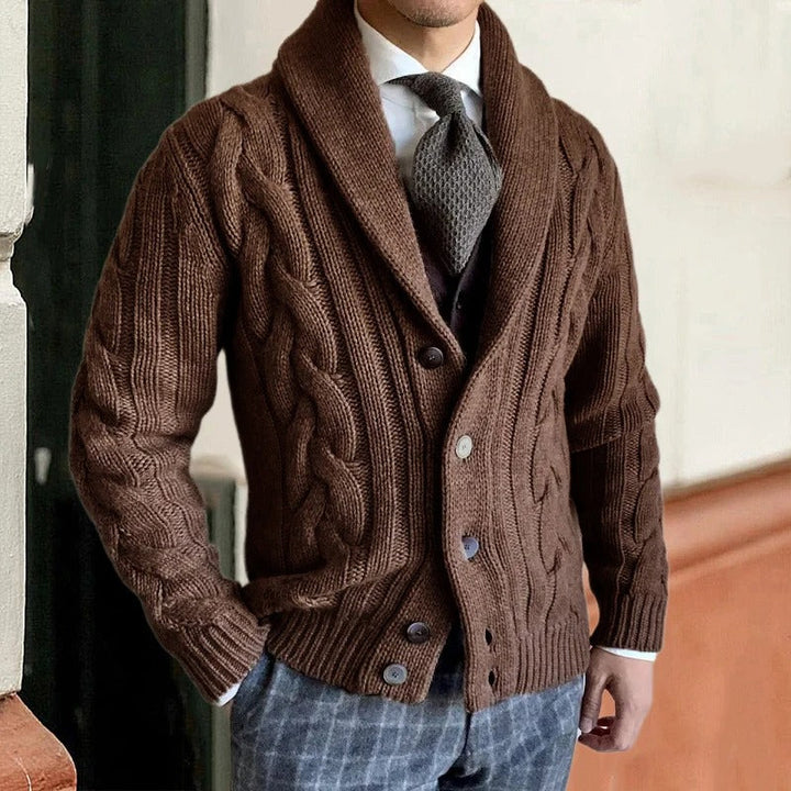 Cardigan da Uomo con Collo a Scialle