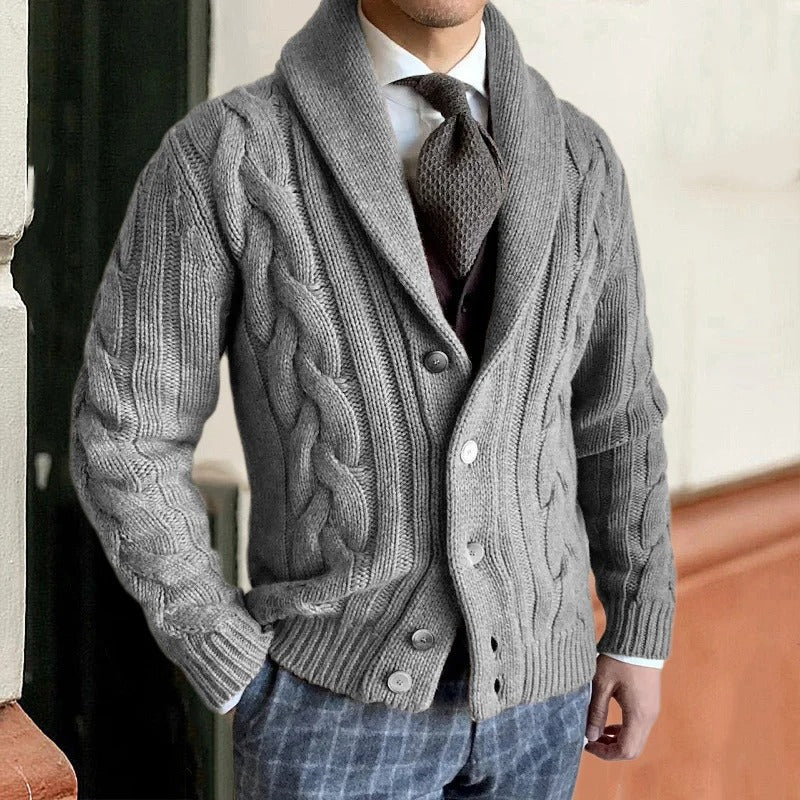 Cardigan da Uomo con Collo a Scialle
