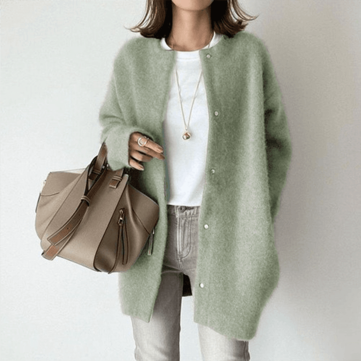 Cardigan da donna con bottoni per tempo libero e stagioni fresche