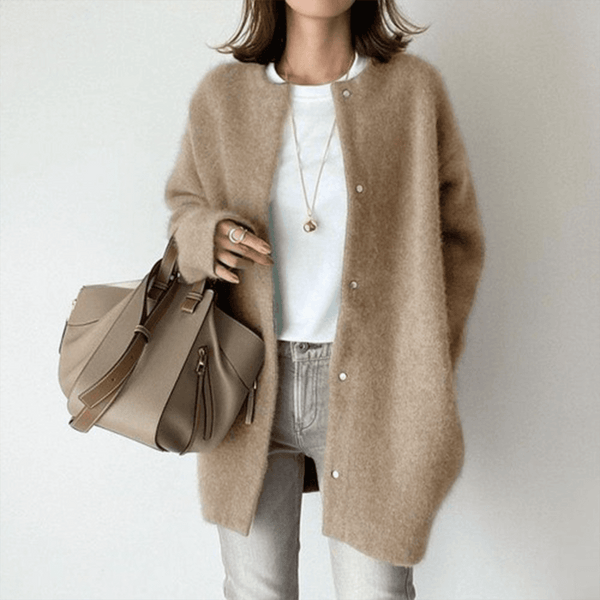 Cardigan da donna con bottoni per tempo libero e stagioni fresche