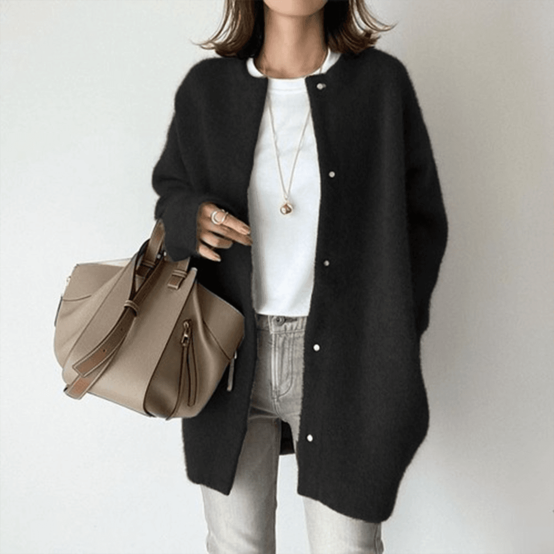 Cardigan da donna con bottoni per tempo libero e stagioni fresche