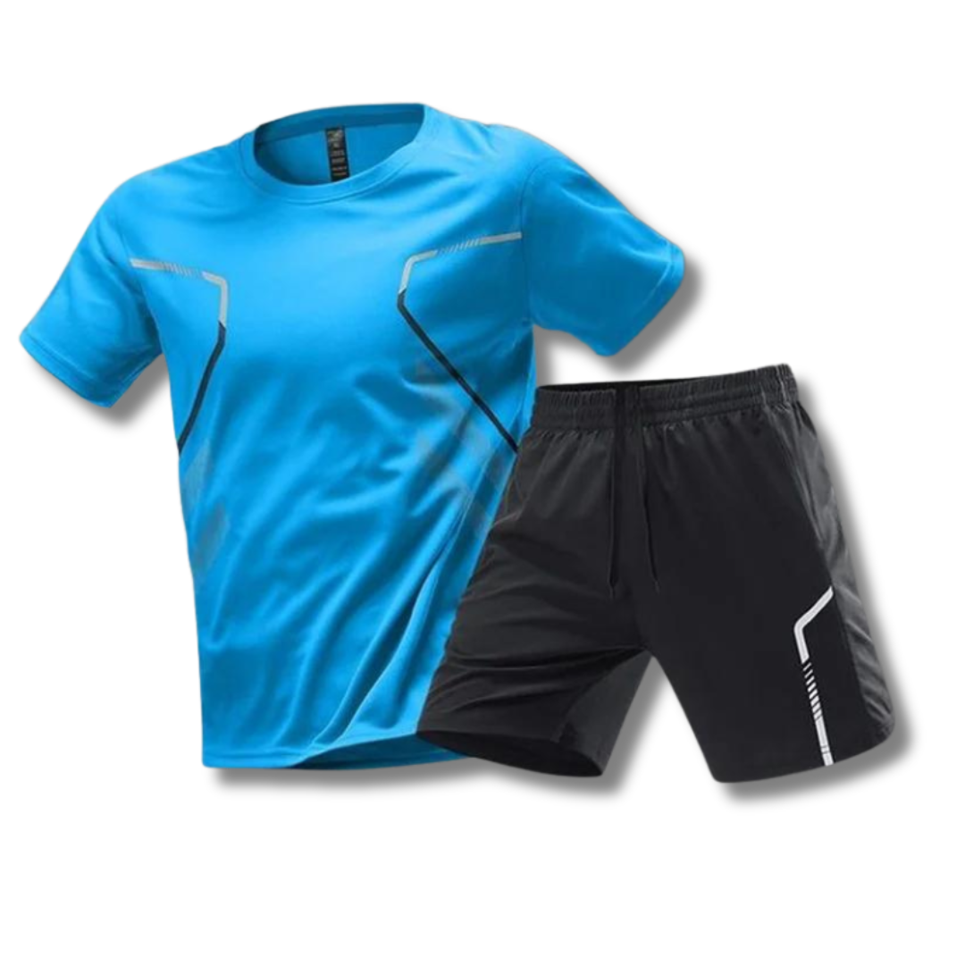 Completo Sportivo Uomo T-shirt Shorts Casual Allenamento Estivo