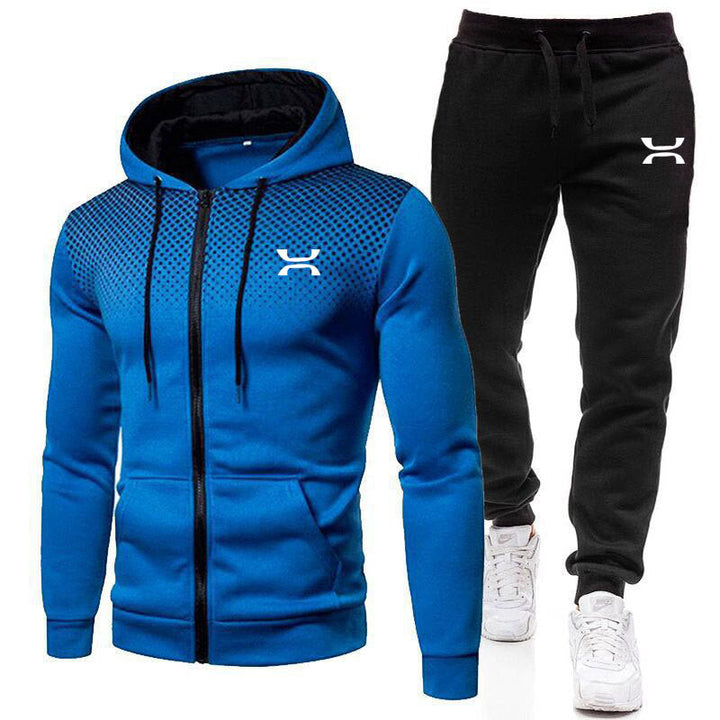 Completo sportivo da uomo con felpa e pantaloni