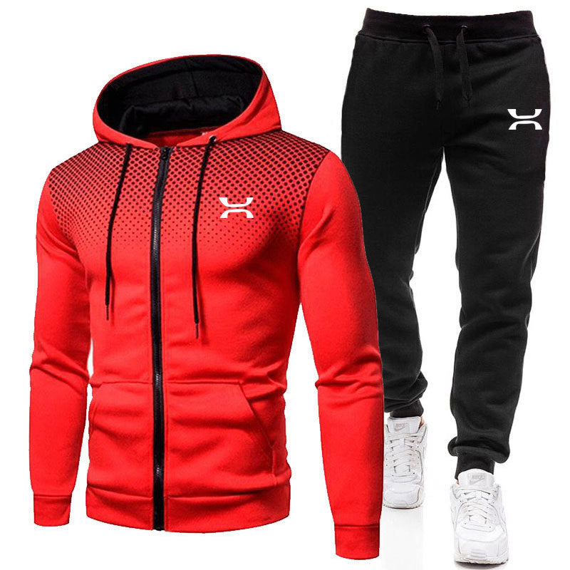 Completo sportivo da uomo con felpa e pantaloni