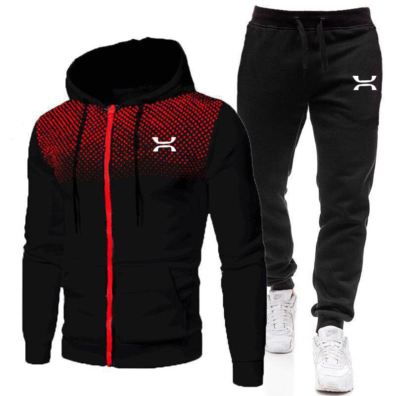 Completo sportivo da uomo con felpa e pantaloni