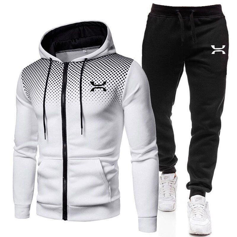 Completo sportivo da uomo con felpa e pantaloni