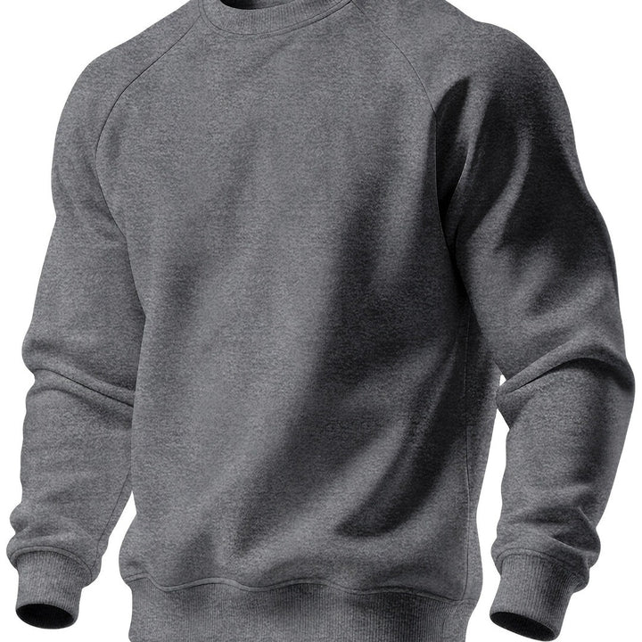 Felpa Uomo Girocollo con Maniche Raglan a Contrasto in grigio scuro