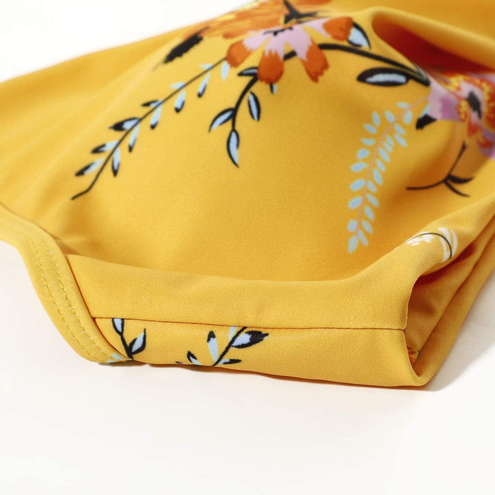 Bikini a vita alta da donna con stampa floreale