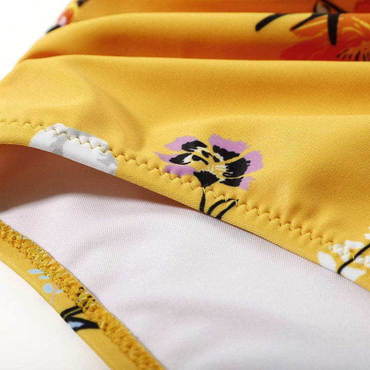 Bikini a vita alta da donna con stampa floreale