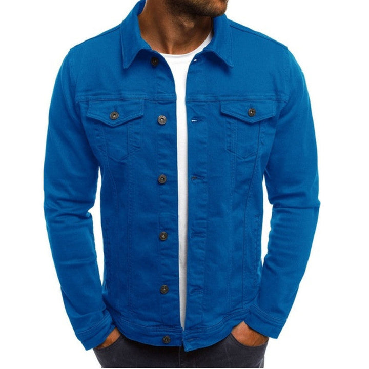 Giacca di jeans da uomo classica blu – vista frontale