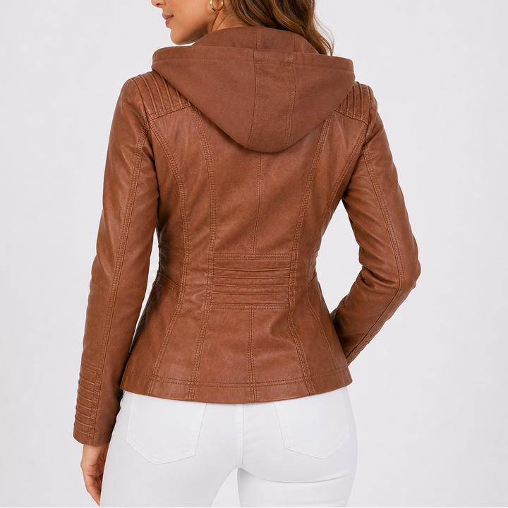 Giacca Donna Biker con Cappuccio