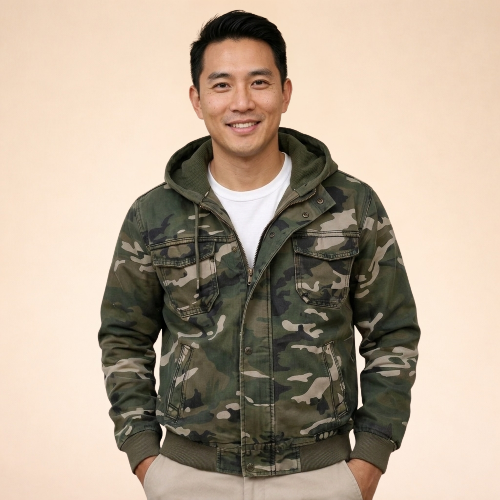 Giacca Uomo Utility con Cappuccio per Autunno