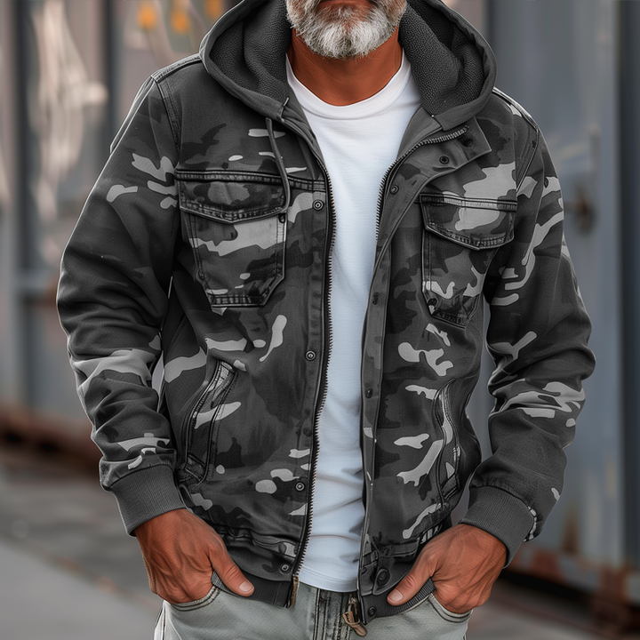 Giacca Uomo Utility con Cappuccio per Autunno