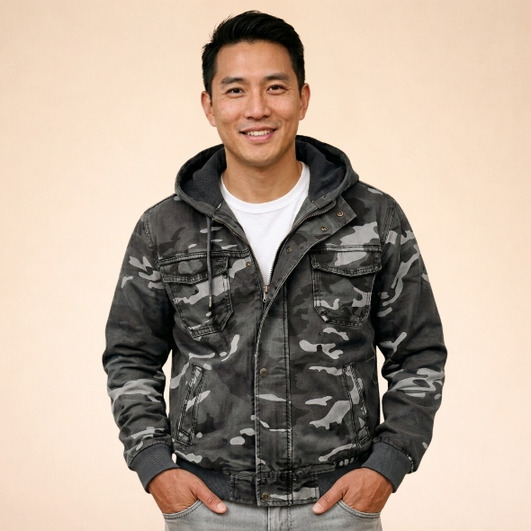 Giacca Uomo Utility con Cappuccio per Autunno