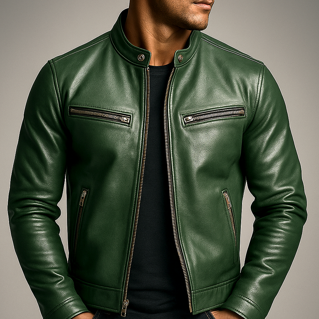 Giacca Uomo in Stile Biker