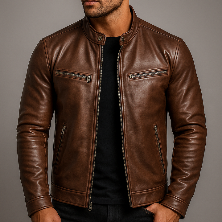 Giacca Uomo in Stile Biker