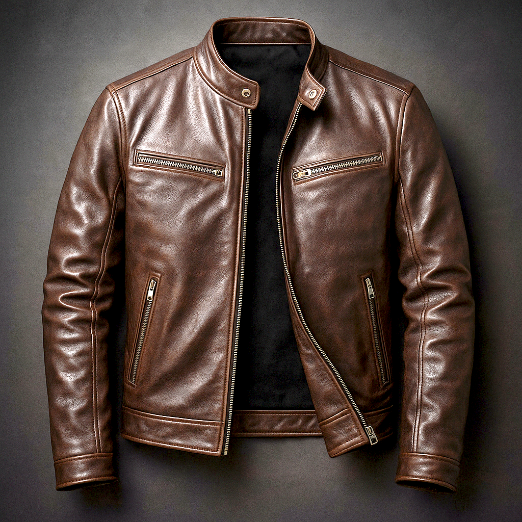 Giacca Uomo in Stile Biker
