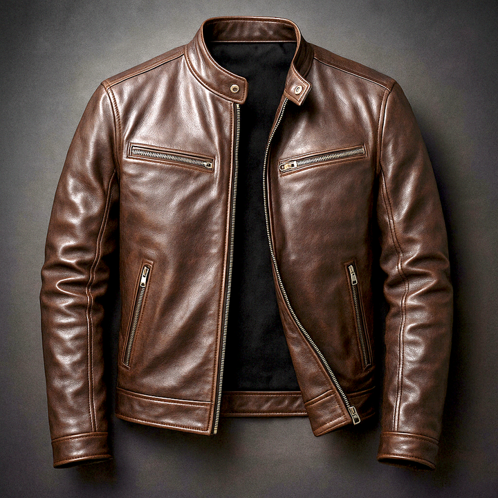 Giacca Uomo in Stile Biker