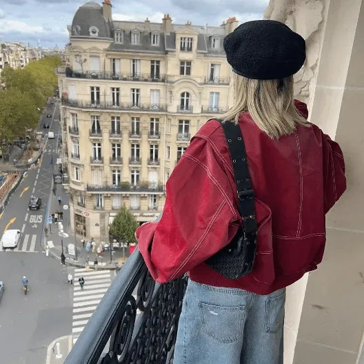 Giacca bomber da donna con zip per tempo libero e mezze stagioni