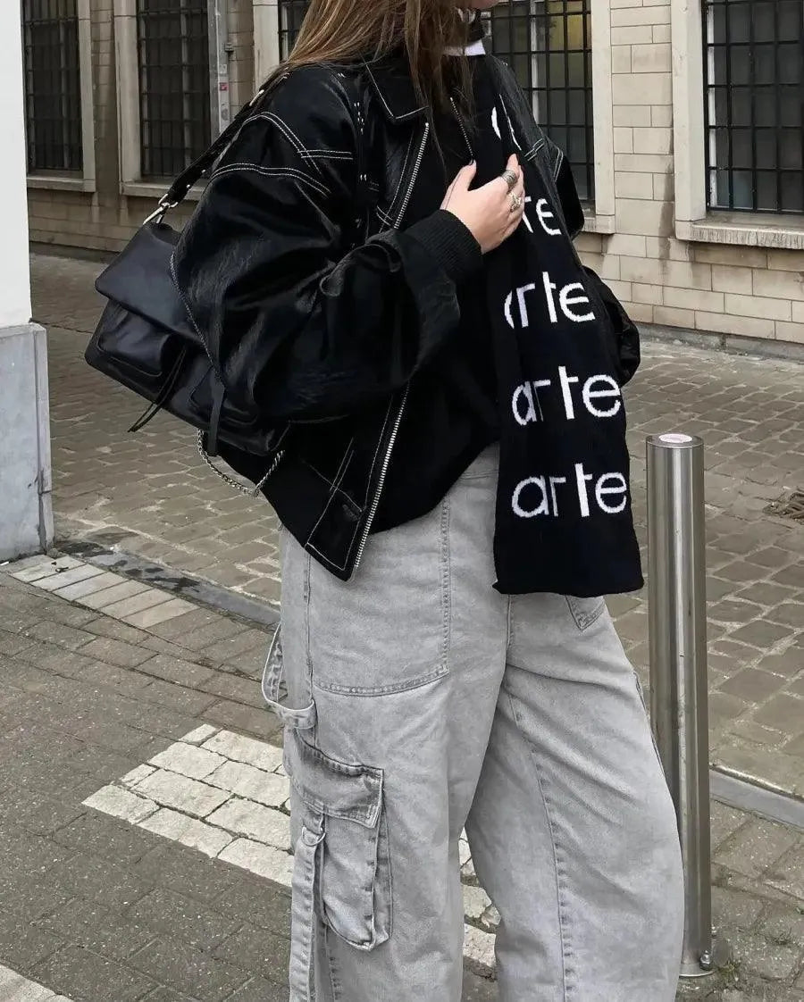 Giacca bomber da donna con zip per tempo libero e mezze stagioni
