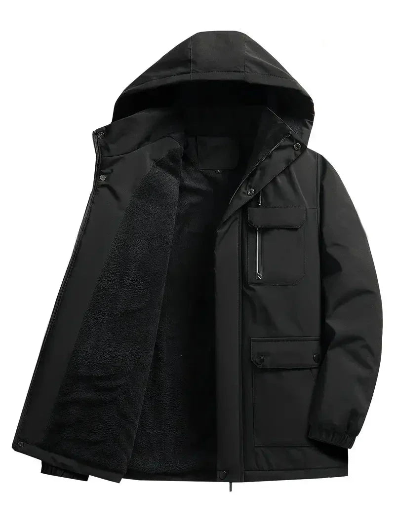 Giacca da uomo con cappuccio per tempo libero e inverno